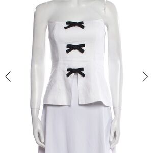 Reformation top with black bows